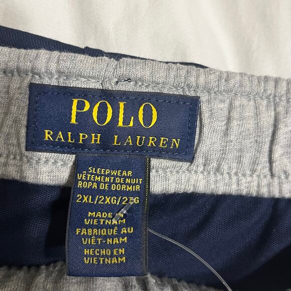 Polo Ralph Lauren Cotton-Blend-Jersey Pajama Pant Navy/Andover Heather/Red Sz XL - Picture 4 of 6